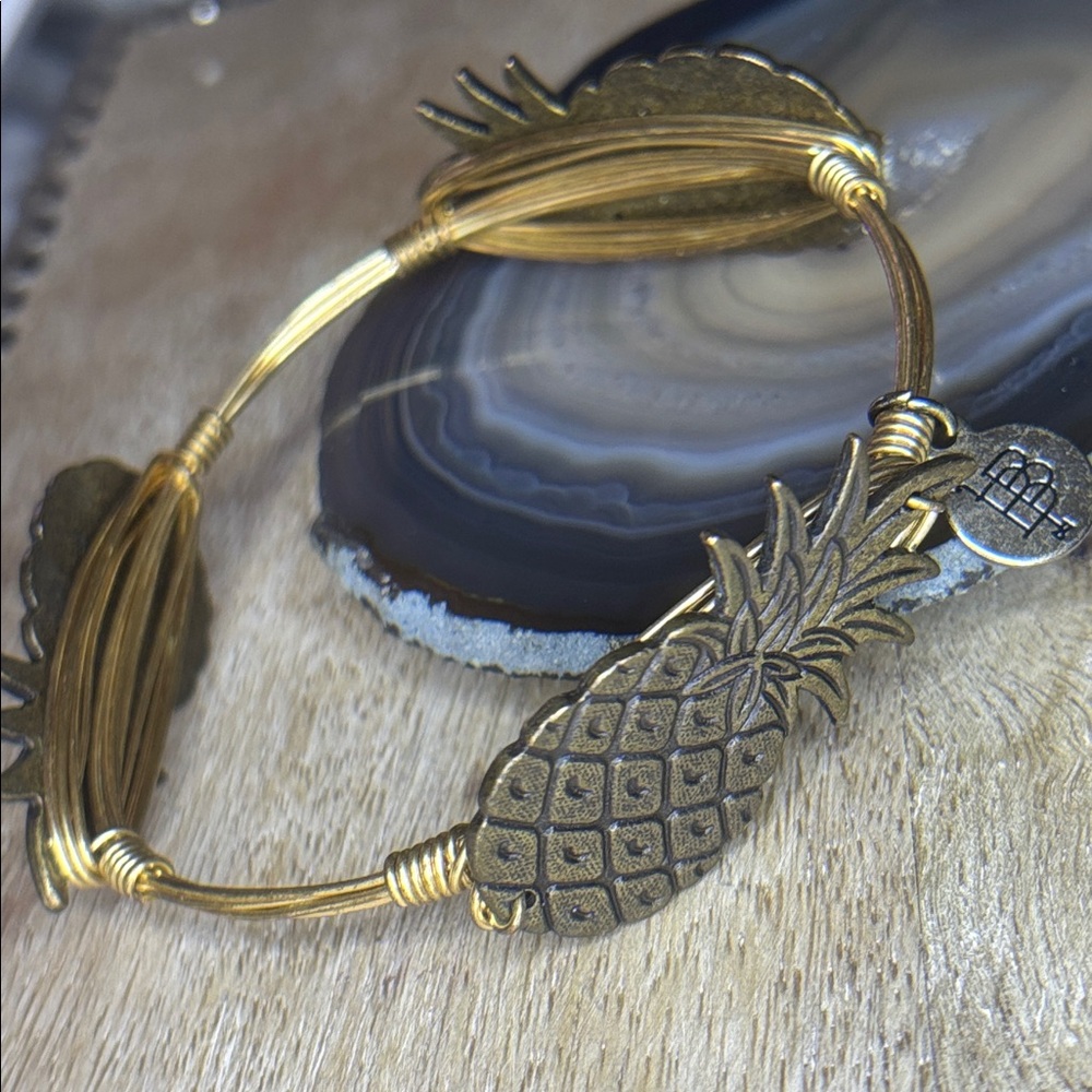 Bourbon And Bow ties, 🍍 Goldtone, Pineapple Wrapped Layering Bracelet